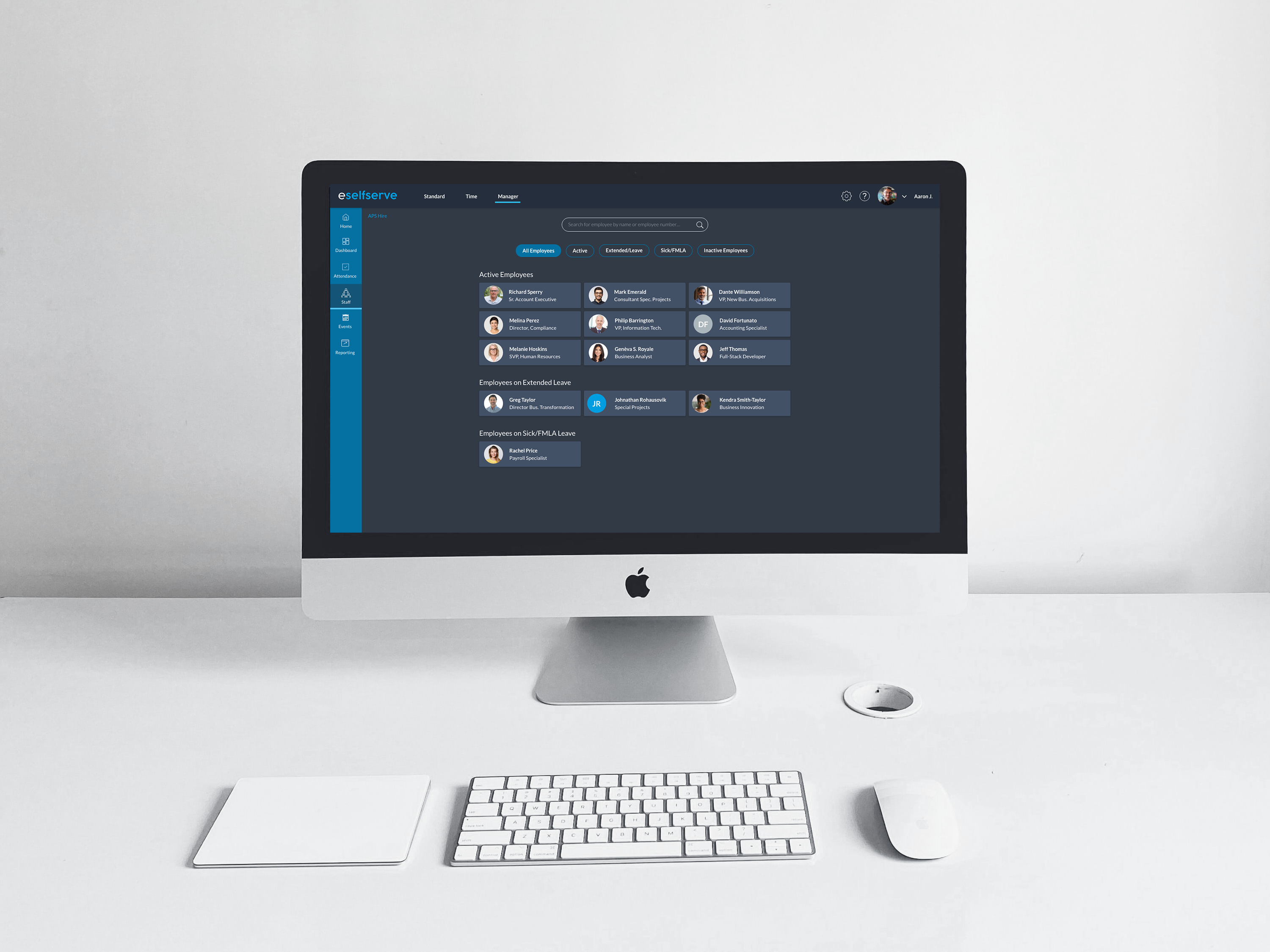eselfserve iMac Mockup Design